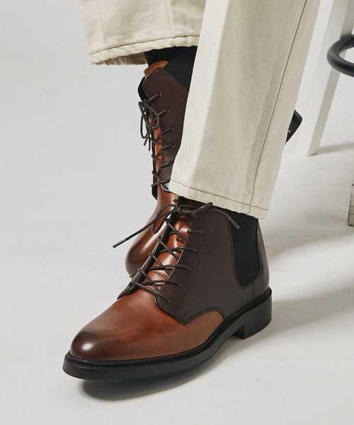 alfredoBANNISTER] レイヤードニットブーツ 41 日本製 アルフレッド