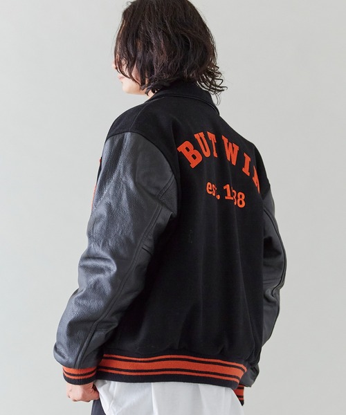 BUTWIN（バトウィン）の「[本革]BUTWIN/LEATHER×WOOLスタジャン