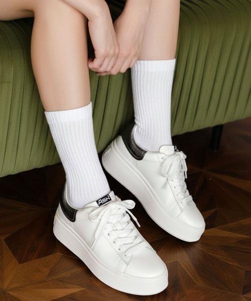 ASH（アッシュ）の「ASH/アッシュ【MOBY】厚底ホワイトスニーカー 6cm