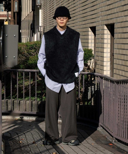 別注】THE INOUE BROTHERS Pullover Suri Vest Suri Alpaca TIB23
