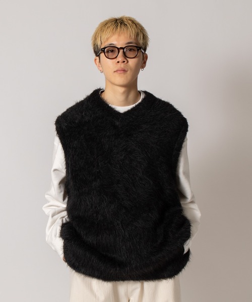 別注】THE INOUE BROTHERS Pullover Suri Vest Suri Alpaca TIB23