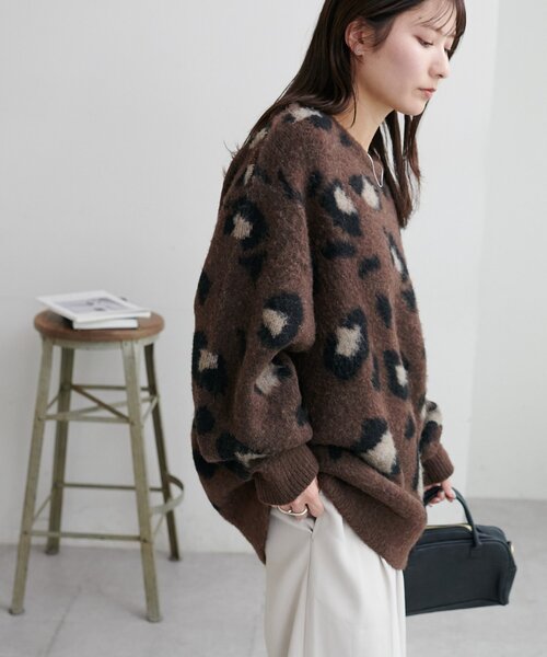 ユニセックス/WEB限定】ダブルジャガードアニマル柄ニット（ニット