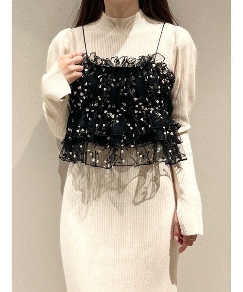 SNIDEL（スナイデル）の「ショートチュールキャミソール（シャツ