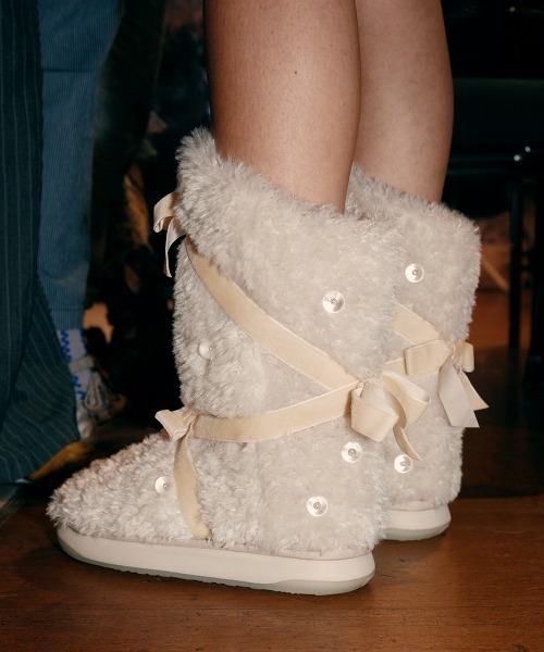 X SUSAN FANG] FURRY MIDDLE BOOTS（ブーツ）｜ROCKFISH WEATHERWEAR