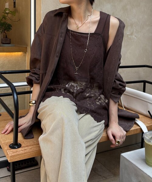 新色追加】スカラレースキャミ（シャツ/ブラウス）｜DouDou（ドゥドゥ