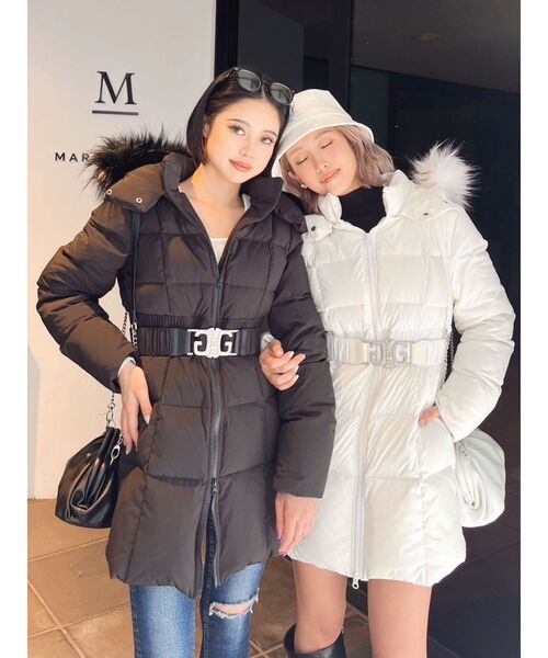 GYDA（ジェイダ）の「SymmetryGYDAベルト付きロングダウンコート