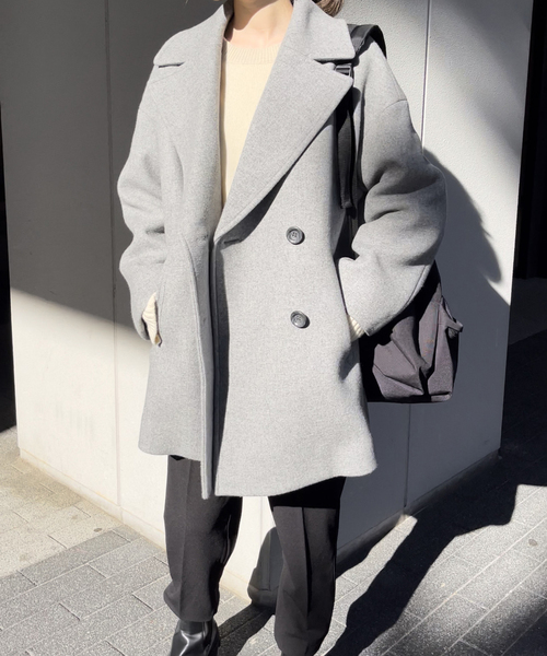 Spick and Span グレー ピーコート Spick and Span グレー ピーコート