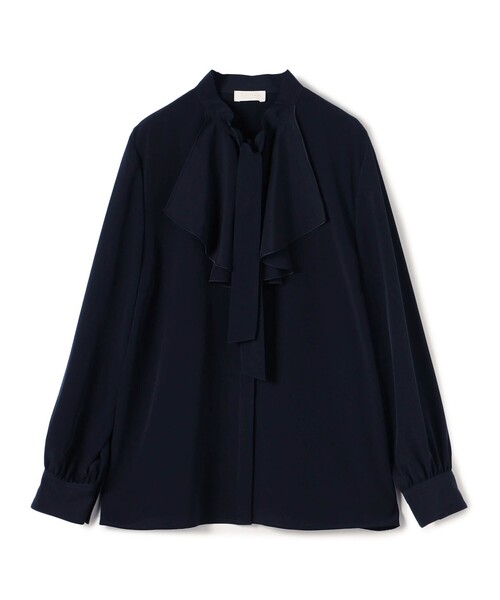 セール】クリアデシン フリルボウタイブラウス（シャツ/ブラウス