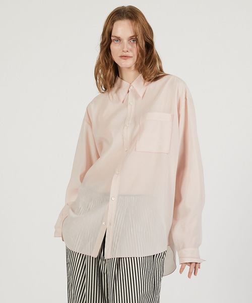 2026Spring Pre-Order】コントラストトリムシアーシャツ / Contrast