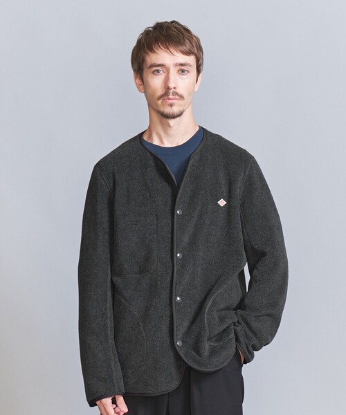 DANTON（ダントン）の「＜DANTON＞ ノーカラー フリースジャケット