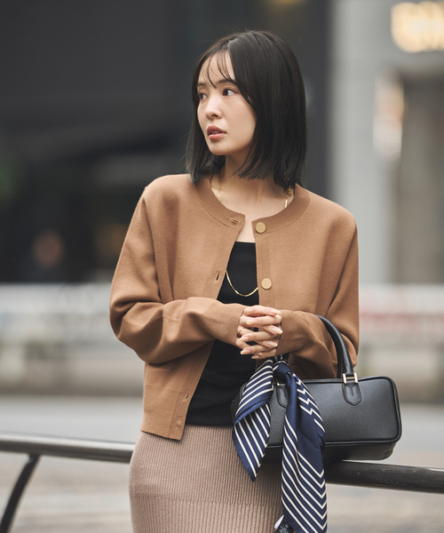 ダブル編みショートカーデ（カーディガン/ボレロ）｜NOBLE（ノーブル