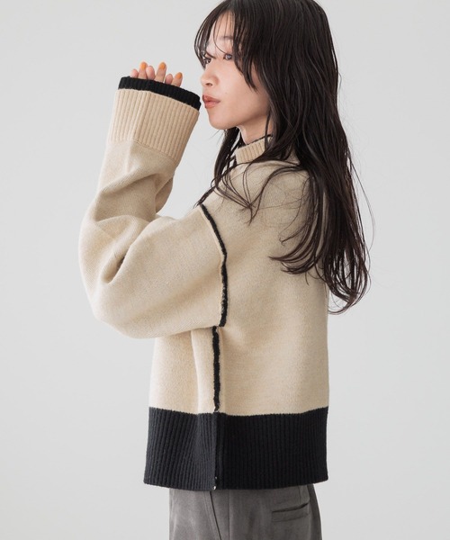 LOWRYS FARM（ローリーズファーム）の「リバーシブルハイネックニット