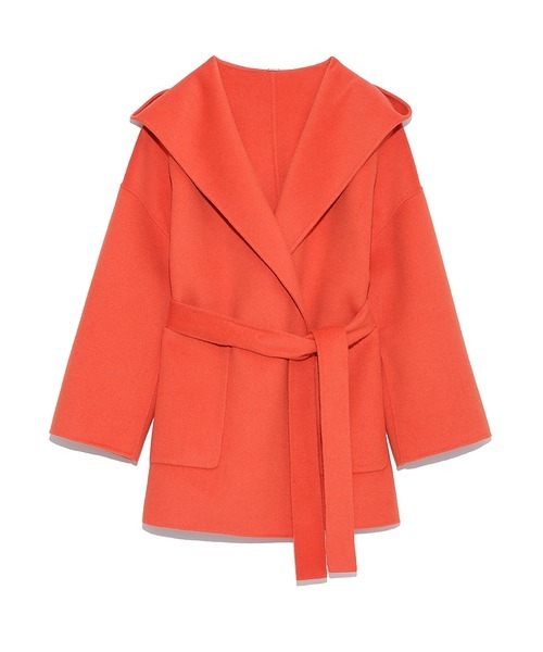 Mila Owen（ミラオーウェン）の「ハーフ丈ポンチョ風リバーコート