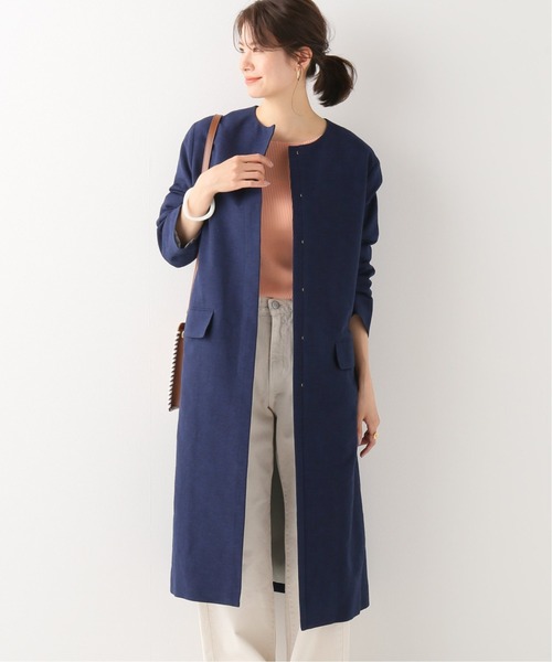 IENA（イエナ）の「スラブリネン BOXI コート◇（ノーカラーコート