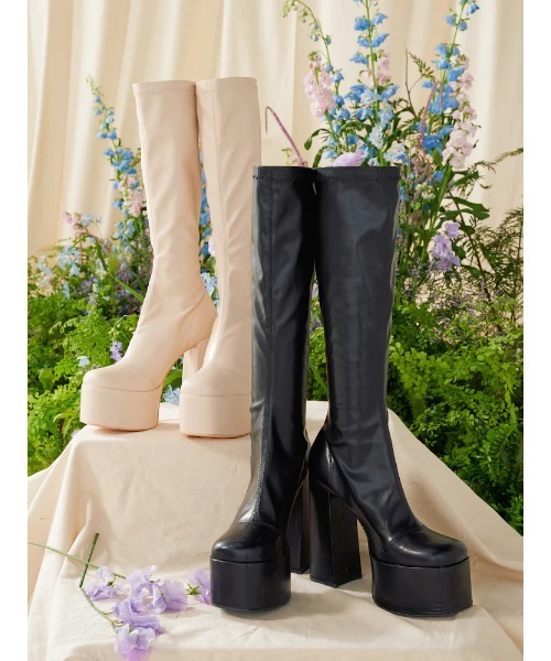 セール】23SSストレッチレザーロングブーツ（ブーツ）｜Darich