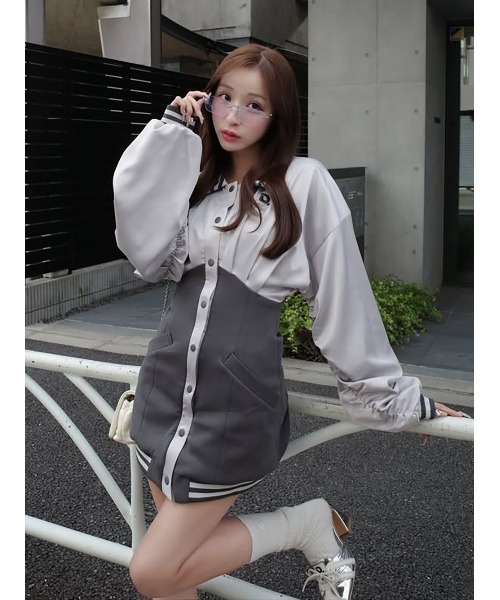 ドルマンスリムスカジャンミニワンピース（ワンピース）｜Darich