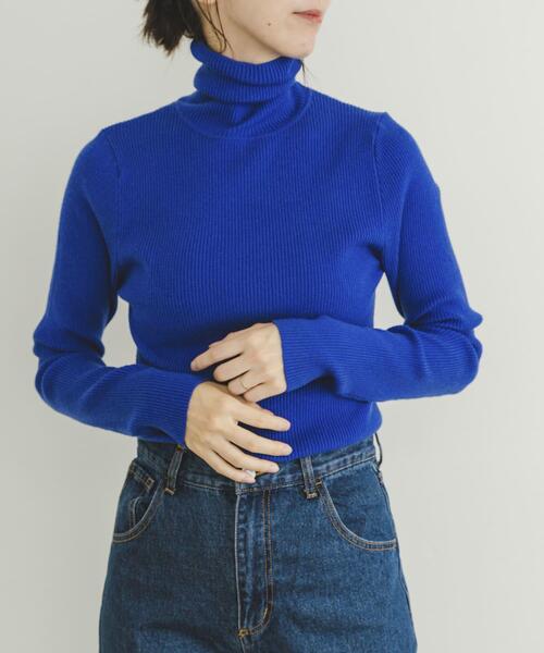 セール】タートルネックリブニット（ニット/セーター）｜ITEMS