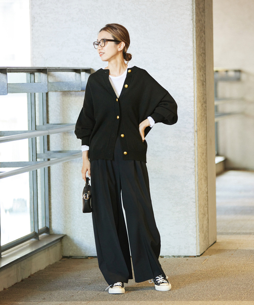 FRAMeWORK（フレームワーク）の「メタルボタン2WAYカーディガン