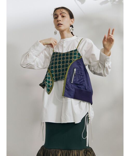 UN3D.（アンスリード）の「ウェーブラインギャザーシャツ（シャツ