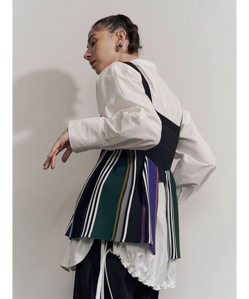 UN3D.（アンスリード）の「ウェーブラインギャザーシャツ（シャツ