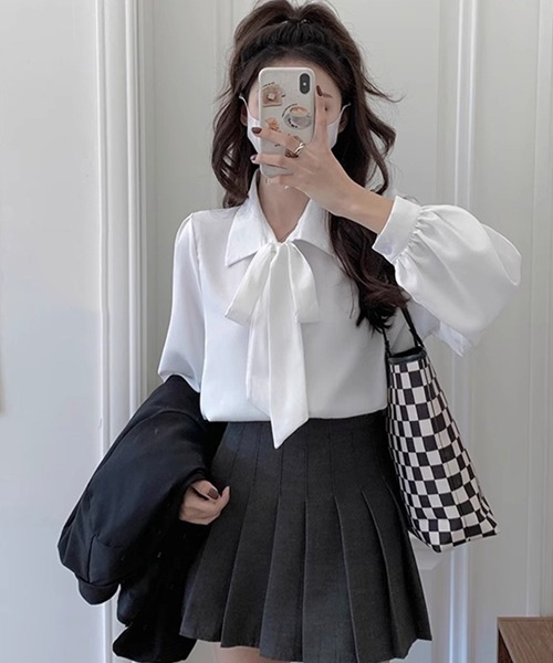 URGE：】リボン付き シャツ（シャツ/ブラウス）｜urge：（アージコロン