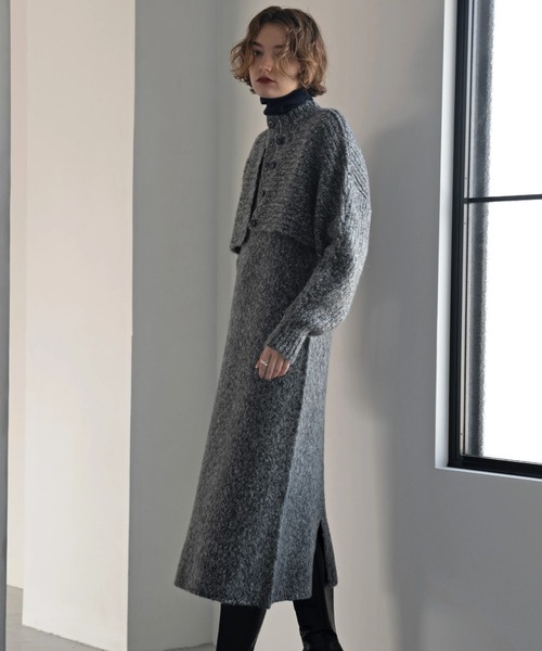 WILLFULLY（ウィルフリー）の「2piece mix color maxi knit OP