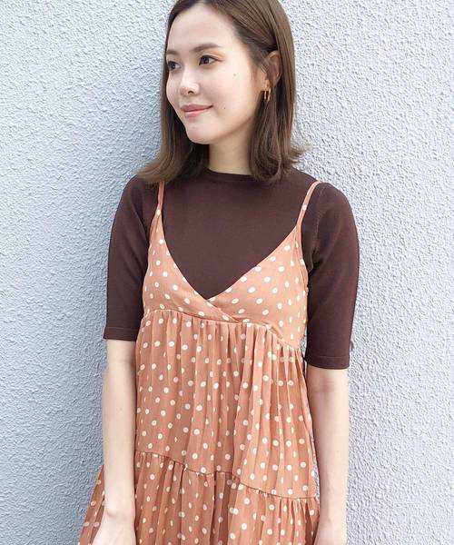 セール】【WEB限定】ドット柄キャミワンピース（ジャンパースカート