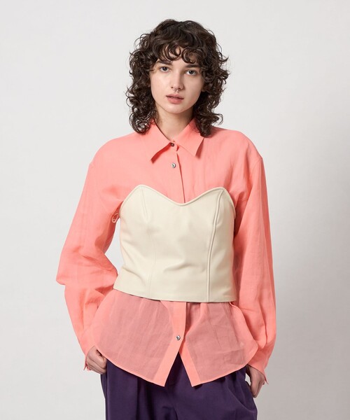 セール】＜6(ROKU)＞コットン スケシャツ（シャツ/ブラウス）｜6（ロク