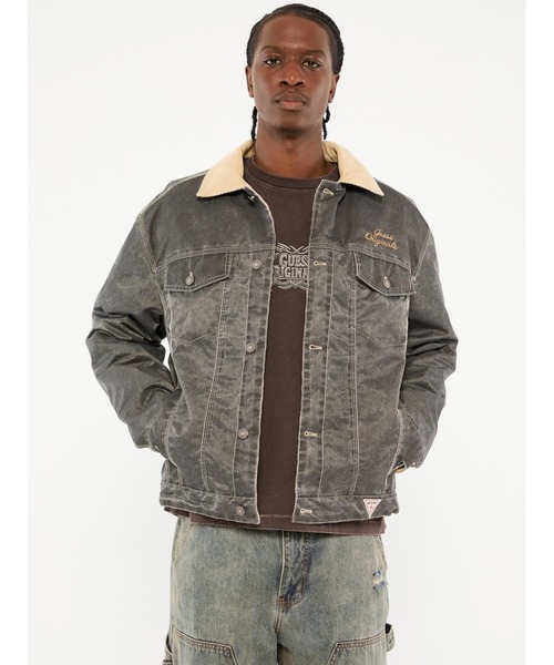 GUESS Originals Washed Twill Trucker Jacket デニムジャケット