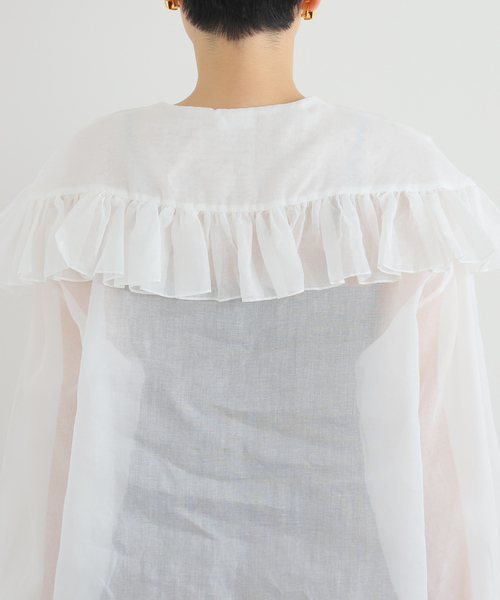IENA（イエナ）の「【Heriter/エリテ】 フリルカラーブラウス（シャツ