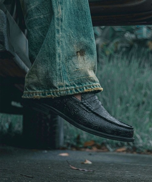 ペイズリーエンボス レザー コイン ローファー / London Shoe Make