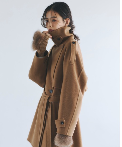 リバーウールミドルトレンチコート（トレンチコート）｜anuans（ア