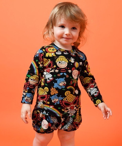 HYSTERIC MINI（ヒステリックミニ）の「OVER THE RAINBOW総柄 長袖T