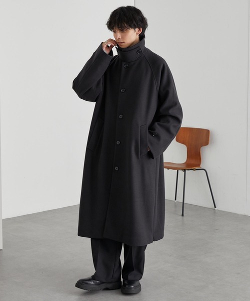 O project【M】リネン 麻 フーデットコート オーバーサイズ ブラック O Project (オープロジェクト) HOODED TUNIC / フーデッドチュニック