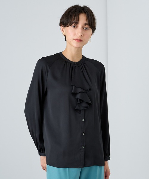ANAYI（アナイ）の「サテンステッチフリル ブラウス（シャツ/ブラウス