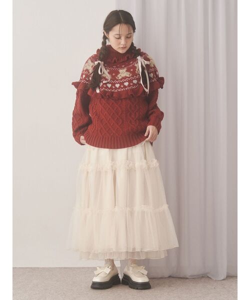 チュールドロストロングワンピース（ワンピース）｜merry jenny