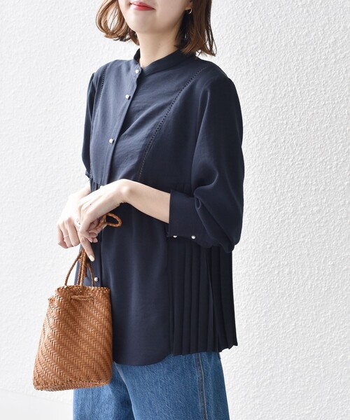 セール】【WEB限定】〈手洗い可能〉ストレッチ ジョーゼット プリーツ