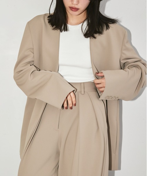 TODAYFUL（トゥデイフル）の「Collerless Twill Jacket（ノーカラー