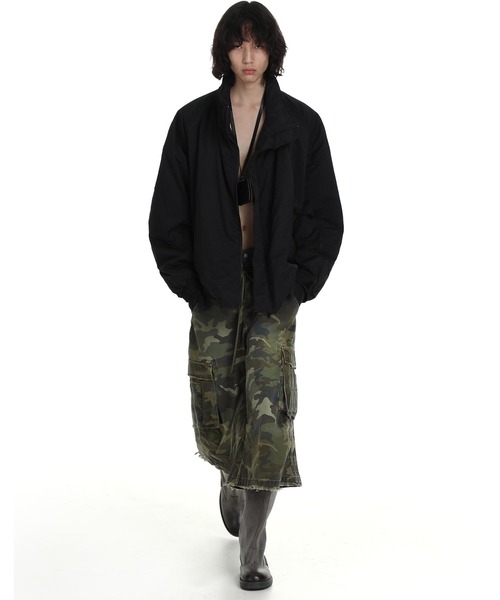 オーバーサイズ スタンドカラー ナイロンジャケット WT4261