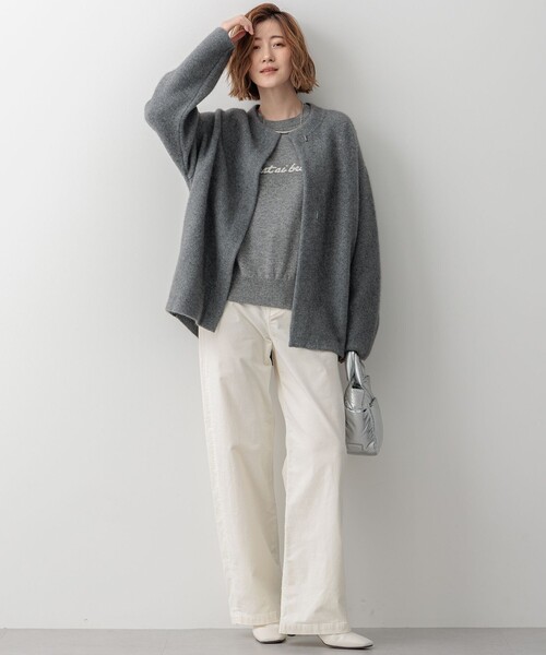 CLASSY.11月号掲載/洗える】ラクーンブレンドダブルフェイス ニット