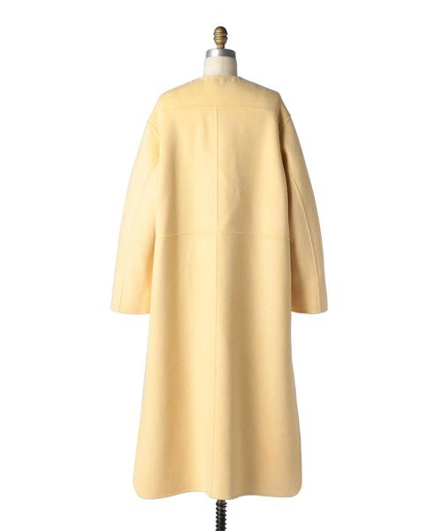 Drawer（ドゥロワー）の「Drawer ウールシルクノーカラーリバーコート