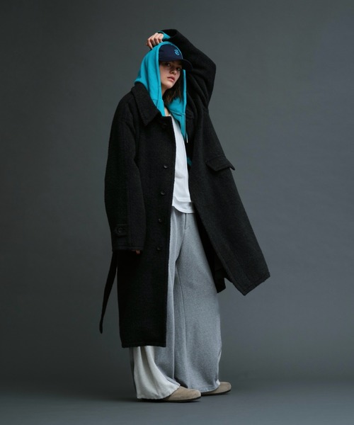 soerte（ソエルテ）の「Wool Blend Shaggy Over Coat / ウールブレンド