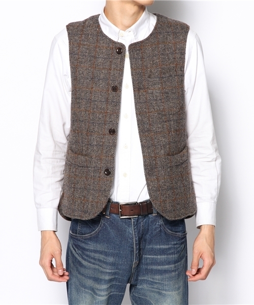 BEAMS（ビームス）の「□BEAMS / ハリスツイードベスト（ベスト）」 - WEAR