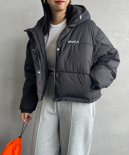 セール】[RVCA/ルーカ] ショート丈 中綿フードパファージャケット