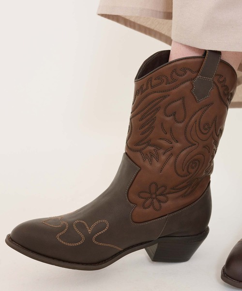 オリジナル刺繍 ウエスタンブーツ TINA：JOJUN（ブーツ）｜TINA：JOJUN