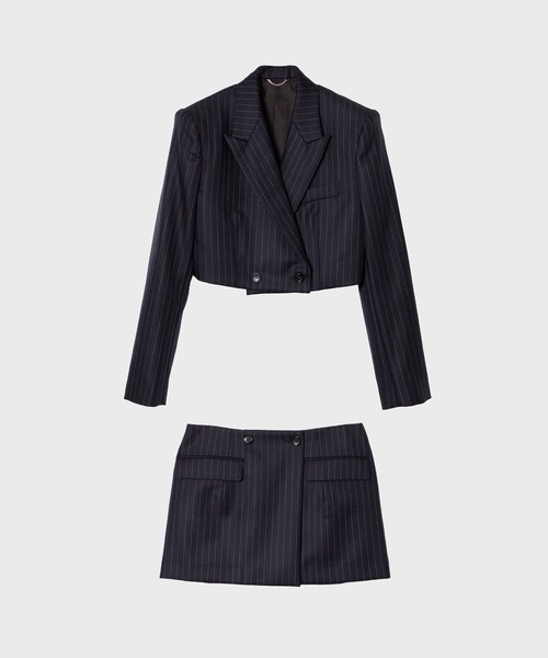 JOHN LAWRENCE SULLIVAN/ジョンローレンスサリバン】STRIPED WOOL