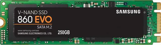 SAMSUNG 860 EVO Series M.2 2280 250GB SATA III V-NAND 3-bit MLC