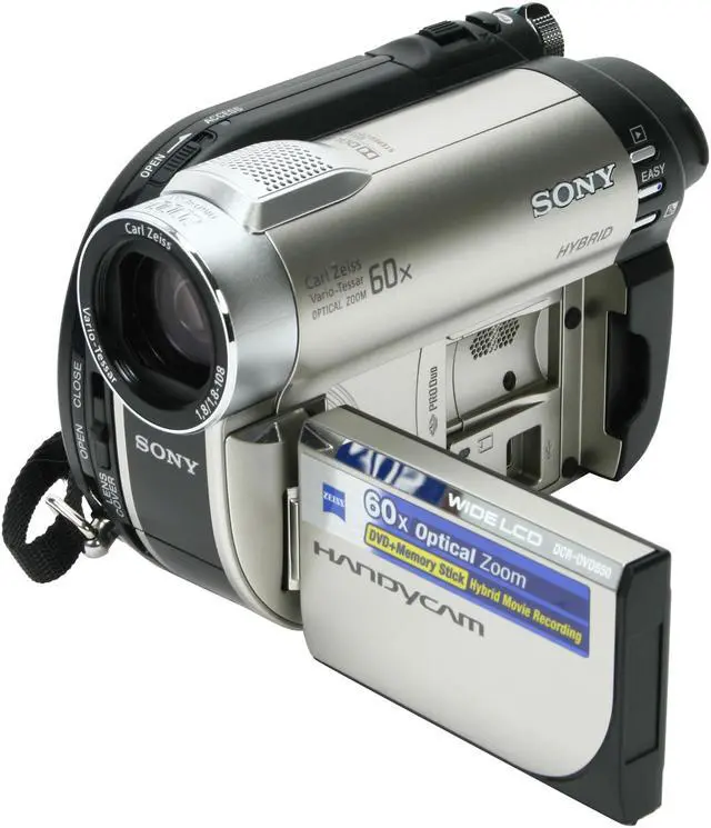 SONY DCR-DVD650 Silver Hybrid Handycam Camcorder - Newegg.com