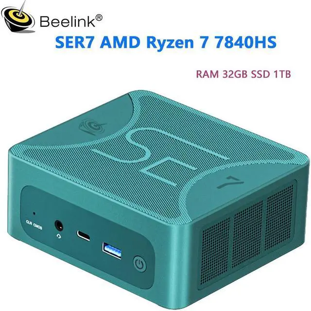 Beelink SER7 AMD Ryzen7 7840HS Mini PC RAM 32GB SSD 1TB Up to 5.1