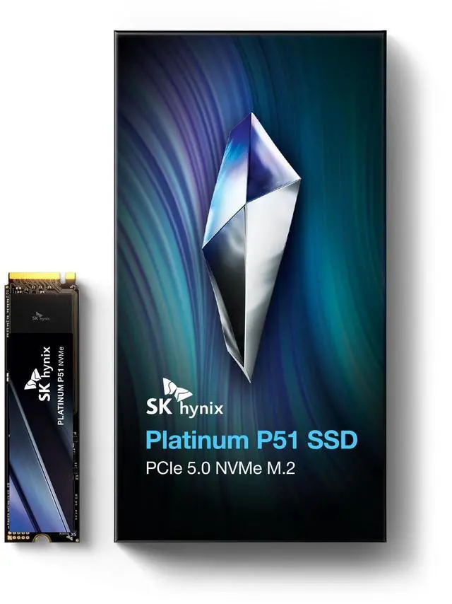 SK hynix Platinum P51 1TB PCIe Gen5 NVMe M.2 2280 Internal SSD I